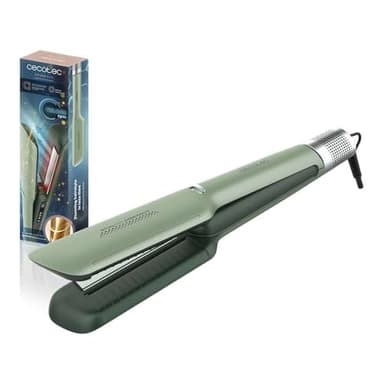 Cecotec Lisseur à Cheveux avec Air Lisse Olive, 600W, Protège les Cheveux, Technologie Ionique, Kératine et Huile d’Argan, Moteur BLDC, Adapté à Tous Types de Cheveux, 3 Températures et 3 Vitesses