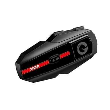 XGP Intercom Moto Bluetooth V5.2 avec Partage de Musique, 1200m Système de Communication, Kit Main Libre Moto Interphone avec étanchéité IP67, Intercom Casque pour Ski/Motocyclette/ATV, 1 Pièce