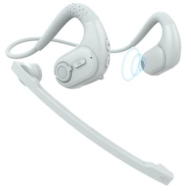 iDIGMALL Casque Bluetooth 5.3 sans fil avec microphone amovible antibruit pour téléphone, PC, ordinateur portable, casque à oreilles ouvertes pour bureau, réunion, travail à domicile, course à pied,