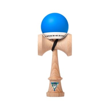 KROM - Kendama Pro Pop Bleu Foncé - Bilboquet Japonais - Jouet en Bois pour Adulte et Enfant - Pack : Ficelle de Rechange + Stickers offerts