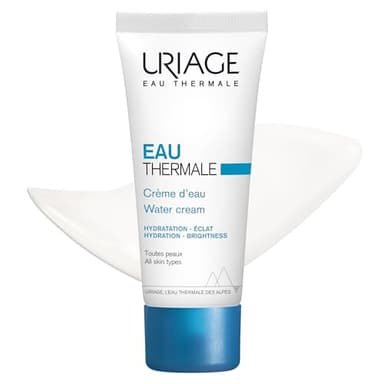 Uriage Eau Thermale Crème Hydratante Visage à l'Acide Hyaluronique - 24H d'Hydratation - Illumine le Teint - Crème Hydratante Légère et Rafraîchissante - Parfum Floral Délicat - Non Comédogène - 40ml