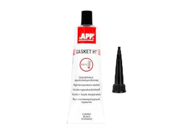 APP Gasket HT – Pâte à Joint Moteur Noire Haute température 315°C | Mastic Noir Silicone réfractaire pour Voiture, poêles à Bois, Insert cheminée et chaudières | 105 g | Noir