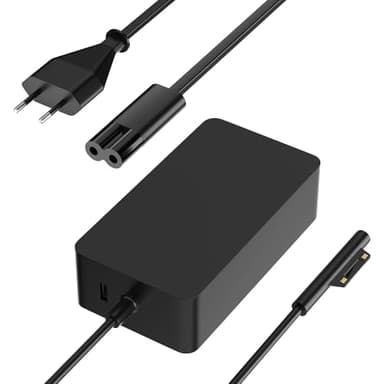 Chargeur Surface Pro 65W pour Microsoft Surface Pro 10 9 8 7 6 5 4 3 Surface Ordinateur Portable/Studio/Go 7 6 5 4 3 2 1 Surface Go 4 3 2 1 Surface Book Tablette Notebook Adaptateur Alimentation