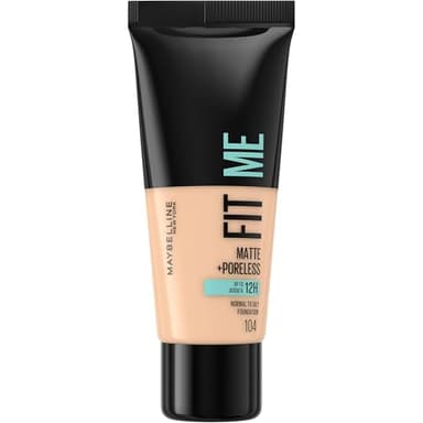 Maybelline New York - Fond de teint Fluide Fit Me Matte & Poreless - Peaux normales à grasses - Teinte : 105 Ivoire Naturel - 30 ml