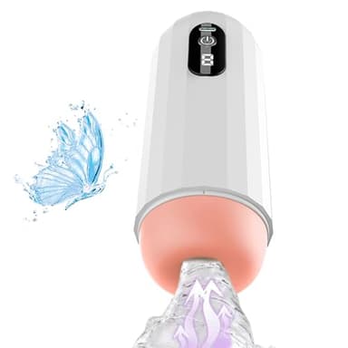 Masturbeuse Homme Sex Toys, Masturbateurs Masculins avec 8 Succion et 8 Vibration, Mastubateurs Masculins Sextoy Mains Libres Adulte Sex Toýs Homme Suceur Sextoys étanche QMO04