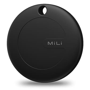 MiLi Mitag Traceur Localisateur D’Objets Bluetooth, Fonctionne avec l’app Localiser (Uniquement iOS), Batterie Remplaçable, IP67 Imperméable, pour Valises/Portefeuilles/Clés/Sacs, Noir