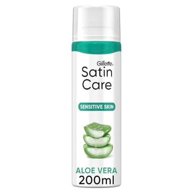 Satin Care Gel A Raser Femme, Avec Une Touche D’Aloe Vera Pour Peau Sensible, Formule De Mousse Pour Une Glisse De Rasoir Et Contre Les Irritations Du Rasage, 200ml