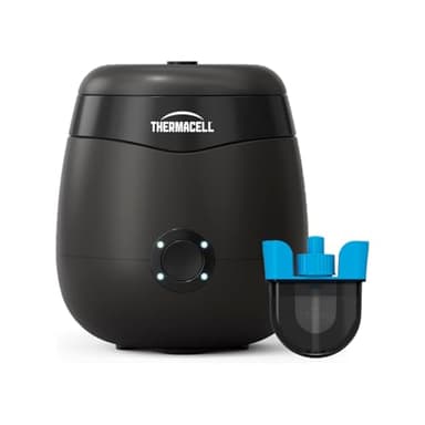 THERMACELL Bouclier Anti Moustiques et Moustiques Tigres - Recharge Incluse 40h de Protection - Extérieur, Jardin, Terrasse - sans Fil, Rechargeable - Zone de Protection 29m² - Inodore - Noir