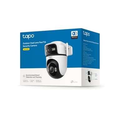 Tapo C545D Caméra extérieure à Double Objectif 2K 3MP, caméra de sécurité avec Suivi Intelligent, caméra extérieure Intelligente, vidéosurveillance, Vision Nocturne, IP66, Audio bidirectionnel, sans