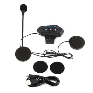 KSTE Kit Main Libre Moto, 1 Paire Casque Bluetooth de Moto BT Casque Haut-parleurs Soutien Appels Mains Libres