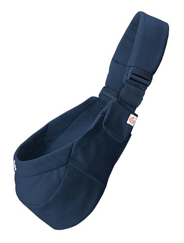 Sac à dos porte-bébé Ergobaby Upsie Sling, sac à dos ergonomique pour bébés et tout-petits à partir de 6 mois (7,7 à 20,4 kg), changement spontané entre marcher et être porté dans les bras, bleu nuit