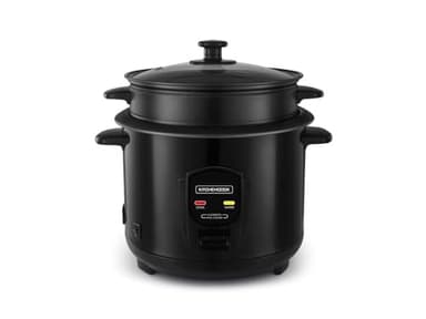Cuiseur à Riz 1.8l Avec Cuve Métal Et Panier Vapeur Japan X Kitchencook Noir