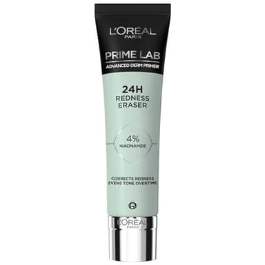 L'Oréal Paris - Base de Teint - Fixation du Maquillage 24H - Tous les Types de Peau - Prime Lab - Redness Eraser