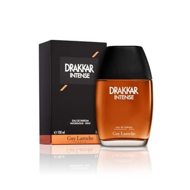 Drakkar Intense de Guy Laroche - Eau de Parfum Séduisant & Ambré - Intense et Puissant, Notes de Bergamote, Daim et Vanille - Parfum pour Homme - 100 ml