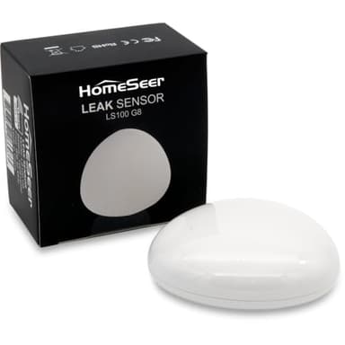 HomeSeer 800 Series Z-Wave Plus Capteur d'eau/fuite à longue portée | Fonctionne avec HomeSeer, Home Assistant et Hubitat