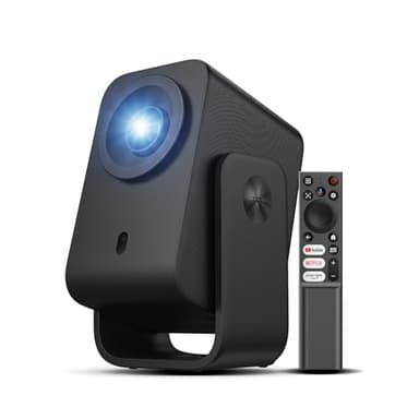 TCL C1 Videoprojecteur 4K Compatibilité, Natif 1080P, Audio Dolby 8 W, Netflix Certifié, Smart Google TV Intégré, Auto Focus/Keystone, Wi-FI Bluetooth, Pivotant à 285° Mini Projecteur Video Portable