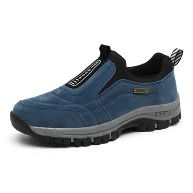 ACosySch Chaussure de Marche Homme sans Lacets Baskets de randonnée en Plein air Chaussures de randonnée à Enfiler pour Homme Chaussures orthopédiques Chaussures légères pour Le Travail