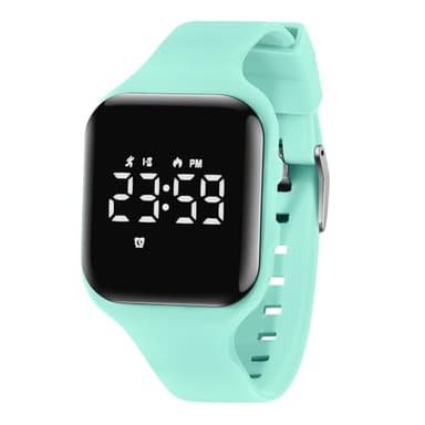 aswan watch Montre Digitale Enfant avec Chronomètre, Eclairage, Alarme, Date,Podomètres Marche Non Connecté-Montres Sport pour Fille Garcon avec Bracelet en Silicone