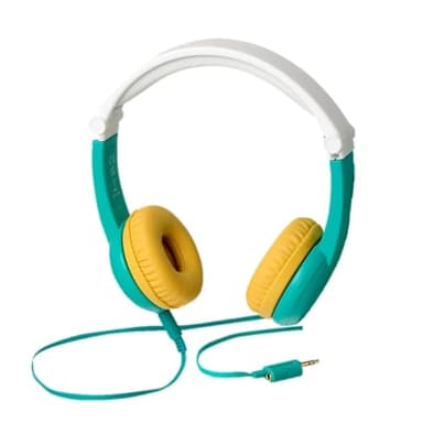 Lunii - Casque Audio Enfant Filaire - Pliable, Réglable et Confortable - Compatible avec Ma Fabrique à Histoires et FLAM - Pour les Enfants de 3 à 12 ans - Vert & Blanc