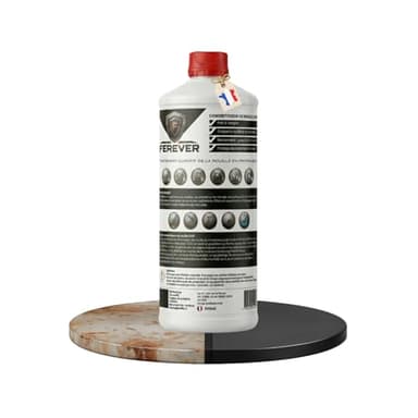 FEREVER Convertisseur de Rouille Antirouille Métal 500 ml | Stop Rouille Carrosserie Voiture Jardin Bricolage | Destructeur de Rouille | Film Protecteur Mat | Prêt à peindre | Pinceau Rouleau Spray