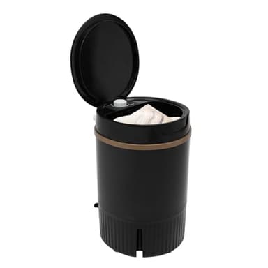 MEHOOSPVN Mini machine à laver portable, pour le camping, jusqu'à 4,5 kg, avec égouttoir pour machine à laver de voyage, caravane, camping-car, faible consommation d'eau et d'énergie, noire