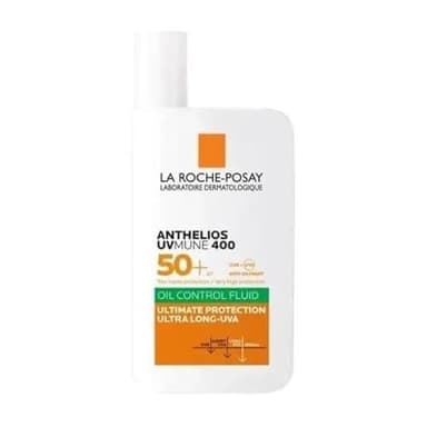 La Roche-Posay Anthelios Oil Control Fluid Fragrance Free UVMune 400 SPF 50+ avec Mexoryl 400 pour peaux grasses et sensibles
