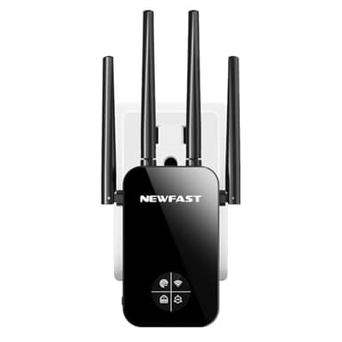 NEWFAST Répéteur WiFi AC1200 Mbps NF-RE523, Double Bande Amplificateur WiFi Puissant Couvre jusqu'à 100 m², Repetiteur WiFi Compatible avec Les Box Internet, Prise UE