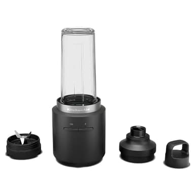 Kitchenaid Blender portable sans fil - Go Cordless - Mixeur portable avec Bol mélangeur de 473 ml - Function pulse - Lame inox - Sans BPA - Avec batterie - Noir