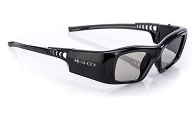 Hi-Shock BT Pro Black Diamond Lunettes Actives 3D pour TV 3D compatibles avec Sony, Samsung, Panasonic - SSG-3570CR, TDG-BT500A, TY-ER3D5ME / TY-ER3D6M - 120 Hz - Rechargeable
