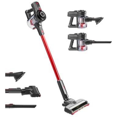 Aspirateur Balai sans Fil sans Sac UP600 H.Koenig - PowerClean - 2 vitesses - Puissant -Compact - Léger - Autonome -Silencieux - 120W - Multifonction pour Maison Voiture Bureaux