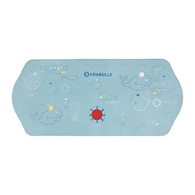 Badabulle Tapis de bain XXL Antidérapant (28 grousses ventouses) avec Témoin de température quand >37°C, 91 cm de long