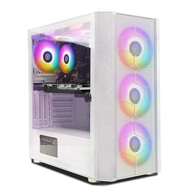 STGsivir PC Gamer Fixe, Ordinateur Gaming,Core i5-9400F jusqu'à 4.1GHz, Radeon RX 5500 XT 8Go GDDR6, RAM 16Go, SSD 512Go, WiFi 600M, BT 5.0, Ventilateur RVB x 6, W11H64