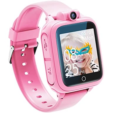 Awatty Montre Intelligente, Jouet Enfant 3 4 5 6 7 8 9 10 11 12 Ans, Caméra Rotative à 90°, 14 Jeux, Montre Connectée Garçon, Jeux Cadeaux Grands Fille Garçon