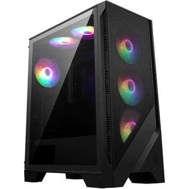 MSI MAG Forge 120A Airflow Boîtier PC Moyen Tour ATX, Micro-ATX & Mini-ITX, Verre Trempé, Façade Mesh, 6 Ventilateurs Auto-RGB 120mm, Filtre AntiPoussière Magnétique, Ports USB 3.2 Gen 1 Type-A