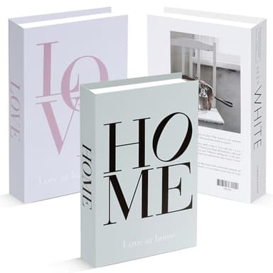 Livre Decoration Luxe 3Pcs Faux Livres Decoratifs Faux Livre Deco Boite Livre Decoration d'interieur pour la Maison Bureau Chambre À Coucher Salon Tables Basses Etagères (Home)