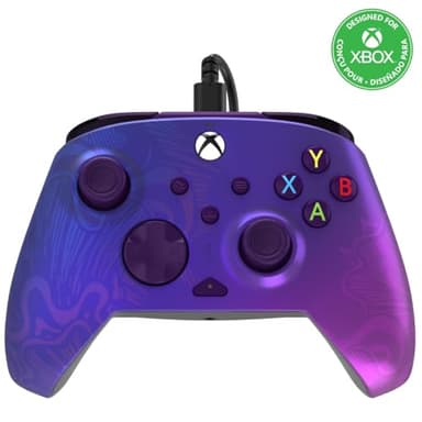PDP REMATCH XBOX filaire manette Purple Fade for Xbox Series X|S, Xbox One, Officially Licensed