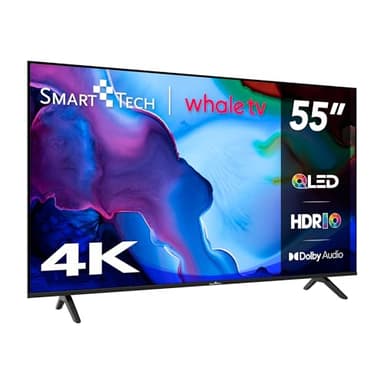 Smart Tech TV QLED 4K UHD 55" (139 cm) Smart TV Whale OS-55QH02K- Molotov, Netflix, Prime Video, Disney+ 3xHDMI - 2xUSB; Son Dolby