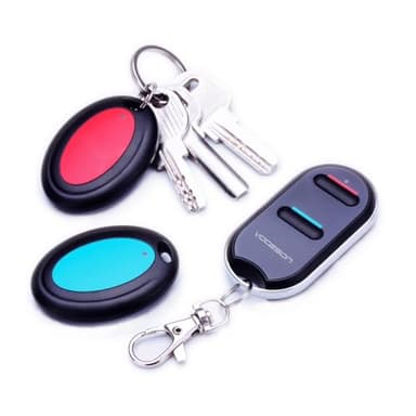 VODESON Localisateur d'objets (clés, Portefeuilles...) Porte Clés Siffleur Key Finder (2 récepteurs)