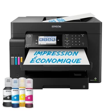Solution d’impression A3+ EcoTank ET-16605 avec Wi-Fi, réservoirs d’encre et fax