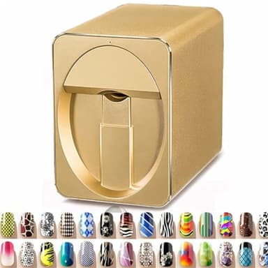 GYQSSD Machine De Peinture à Ongles 3D Intelligente, Imprimante Numérique Portable pour Nail Art, Prise en Charge WiFi/Bricolage, équipement Professionnel De Nail Art,Gold
