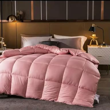 GYMIGE Couette d'hiver en Duvet d'oie/Canard Blanc, garnissage en Coton, épaisse, pour lit Double, Double, Queen Size ou King Size
