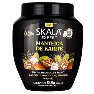 -SKALA EXPERT-Masque/Crème revitalisante/Crème coiffante "Lama Negra" - 1000ml- 100% VÉGÉTALIEN- Apporte brillance et finition soyeuse aux cheveux.- méthode bouclée appropriée