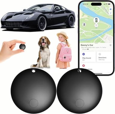 Traceur GPS Voiture, Smart Tag Tracker, Compatible avec Apple Find My (Uniquement iOS), Localisateurs D’Objets Bluetooth pour Valises/Portefeuilles/Sacs/Clés/Bagages/Animaux de Compagnie (2)