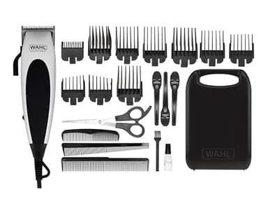 Wahl Home Pro Corded Hair Clipper, tondeuse à cheveux pour hommes, coupe de cheveux à domicile, set de tondeuses, kit de toilettage, tondeuse à fil, lames de coupe de précision