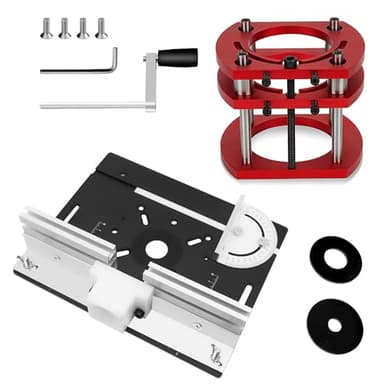 Kit défonceuse Sur Table Aluminium, 65 mm De DiamèTre Défonceuse Sous Table Routeur Lift, Table Défonceuse Kit pour Rainures Et Bordures De Table