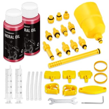 CHUMXINY Kit de Purge Frein Pour SHIMANO, TEKTRO, MAGURA Gamme de Freins à Disque Hydrauliques, Y Compris Le Liquide de Frein Minéral Haute Performance (120ml).