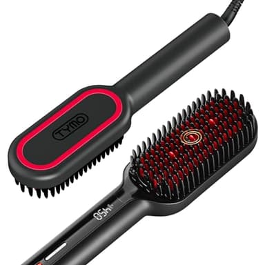 TYMO Brosse Lissante Ionique Cheveux - TYMO Ionic Plus Lisser Cheveux Professionnel, Coiffage Rapide, 16 Températures, 80-230 ℃, Écran LCD, Double Tension, Chauffage Rapide, Anti-brûlure, Fer à Lisser