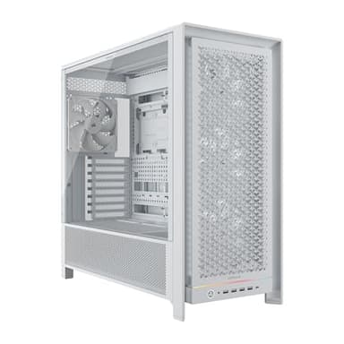 CORSAIR Frame 5000D RS Boîtier Modulaire Mid-Tower à Haut Débit d'air – 4X Ventilateurs RS Pré-Installés, Système de Support pour Ventilateur InfiniRail – Blanc