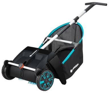 Gardena Aspirateur de Feuilles et de pelouse Balayeuse mécanique pour Le Jardin, avec Sac de Capture Amovible, système de brosses rotatives, poignée Ergonomique, Silencieux (3565-20)