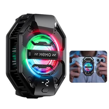Refroidisseur de téléphone pour jeux - Ventilateur pour iPhone - 27 W - Avec LED RVB - Dissipateur thermique semi-conducteur - Enfriador para Celular - Pour jeux téléphoniques iPhone/Android